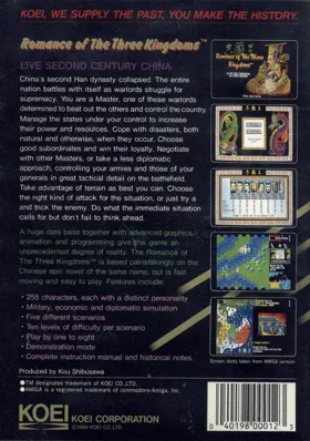 Romance of the Three Kingdoms_Disk1 box cover back